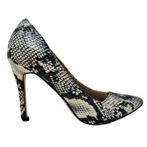Dorothy Perkins Wide Fit Faux Snakeskin Pumps High Heel Stilleto - 5 Wide